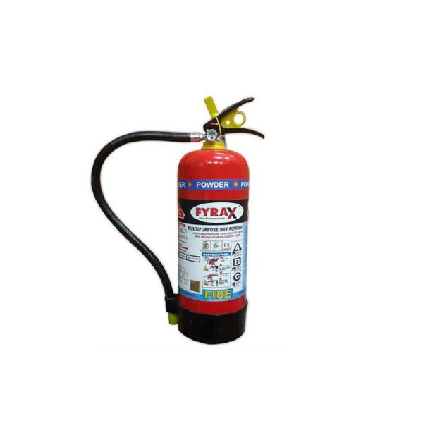 FYRAX 9 Kg Fire Extinguisher Mono Ammonium Phosphate Powder Stored Pressure Type, Rating 4A & 89B confirming to IS 15683 with ISI Mark MAP 50%