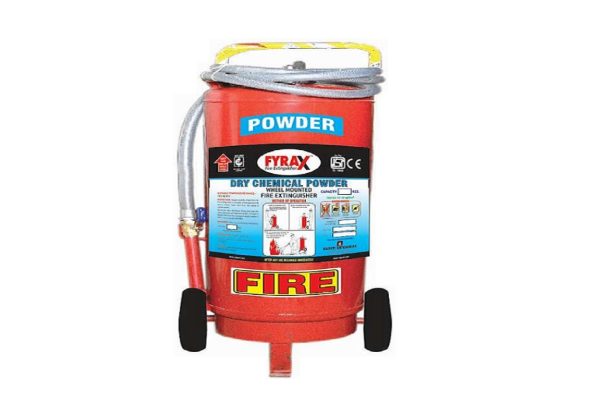 Fyrax Higher Capacity Trolley Mounted Dry Chemical; Powder Type Fire Extinguisher Of Capacity 50 Kg