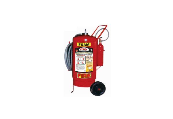 Fyrax 50 Litre Higher Capacity Trolley Mounted Mechanical Foam Type Fire Extinguisher