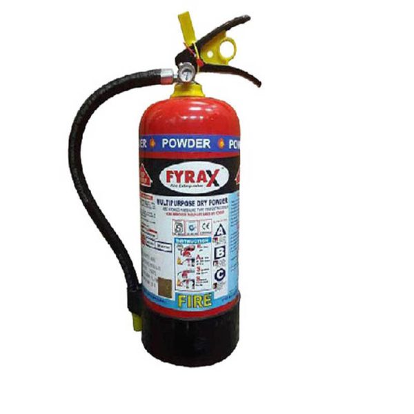 Fyrax 6 Kg Fire Extinguisher Mono Ammonium Phosphate Powder Stored Pressure Type
