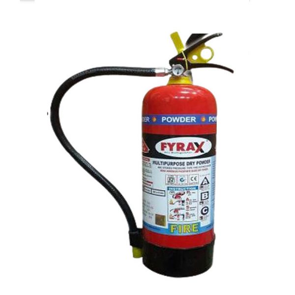 Fyrax 6 Kg Fire Extinguisher With Abc Powder Cartidiges Operated