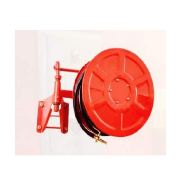 Flame Pro Hose Reel Drum With 30 Mtr Thermoplastic ISI Hose With GM shut of Nozzle Complete Set 20 mm