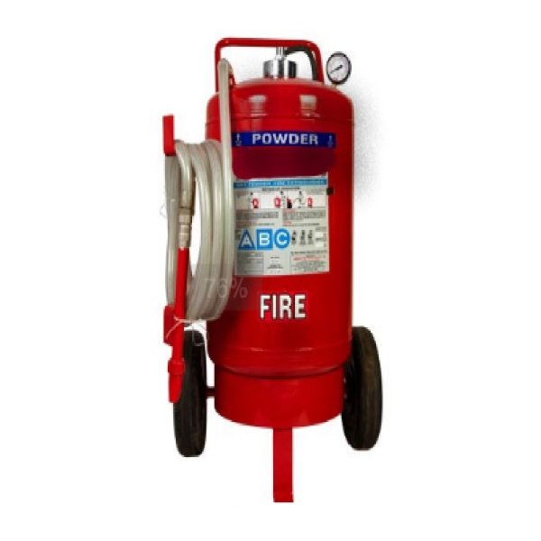 Fireboss 75Kg Higher Capacity Trolley mounted Dry Chemical Powder Type Fire Extinguisher With CO2 & Powder